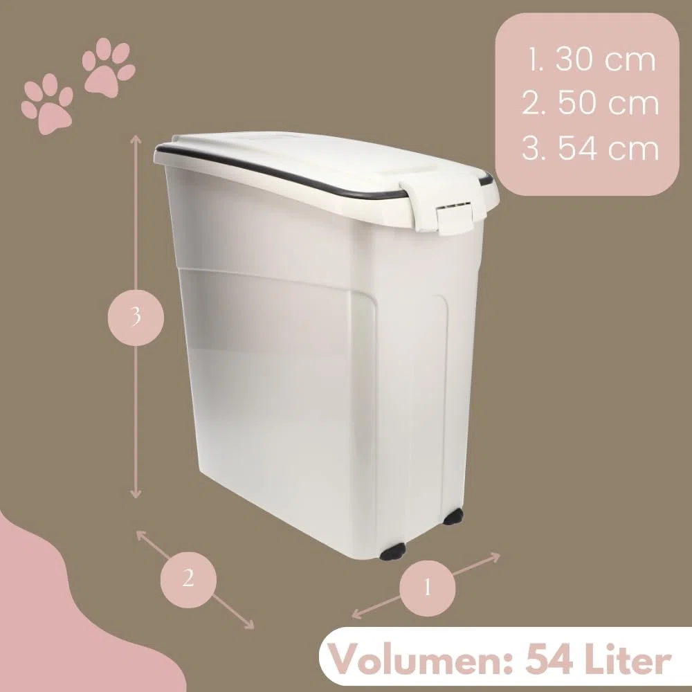 GarPet Futtertonne Luftdicht mit Deckel Futtertonne Pferd Hund Hundefutter Aufbewahrung Hundefutter Box Trockenfutter Aufbewahrung Futterbox Hund 54 L