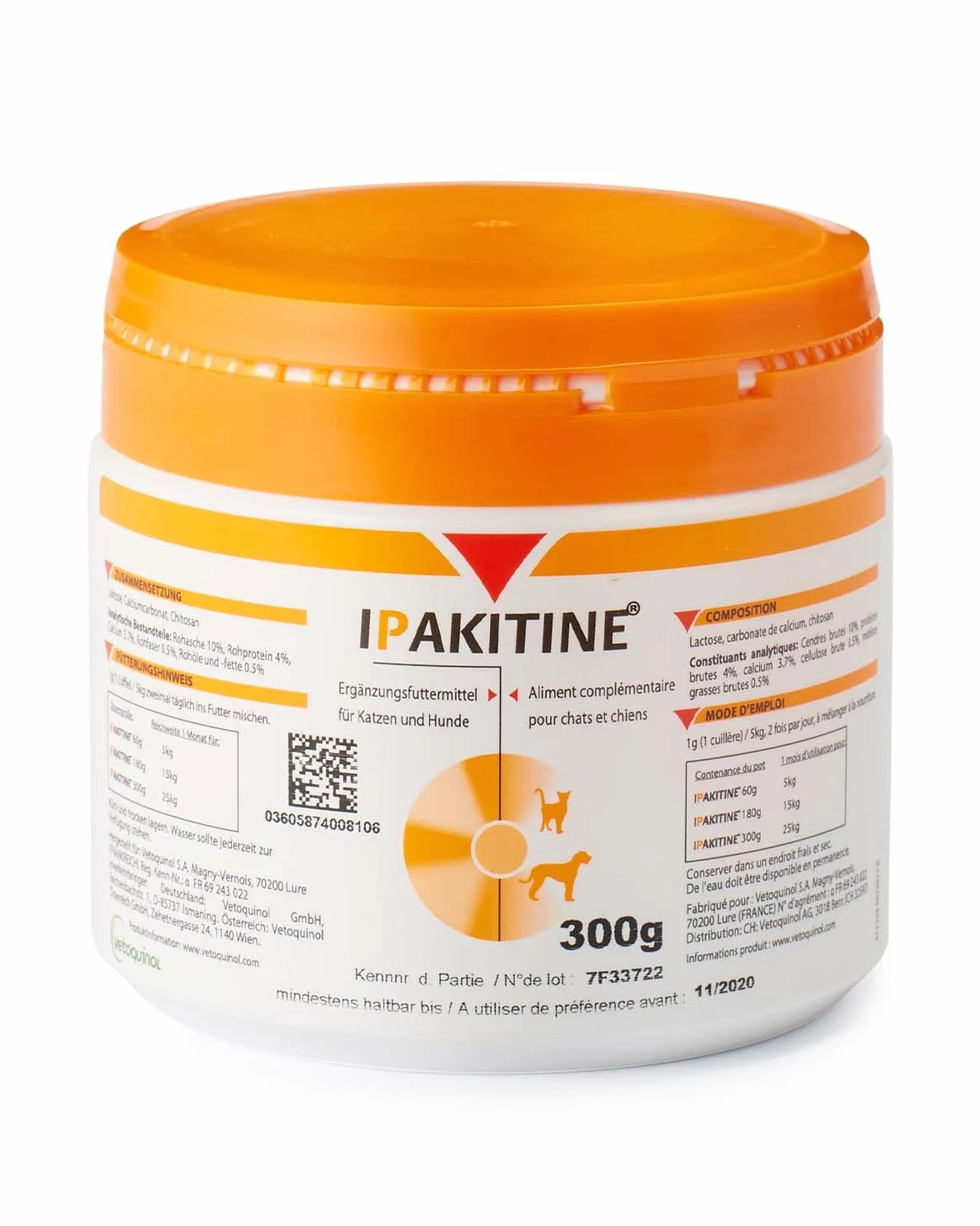 Vetoquinol Ipakitine Pulver 300g Dose