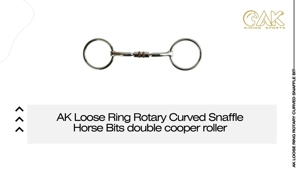 AK Gebogenes, drehbares D-Ring-Mundstück mit aufklappbarem Lauf, Pferdegebiss, Reitgebiss AKRS-2620 (Silber, 6.00'')