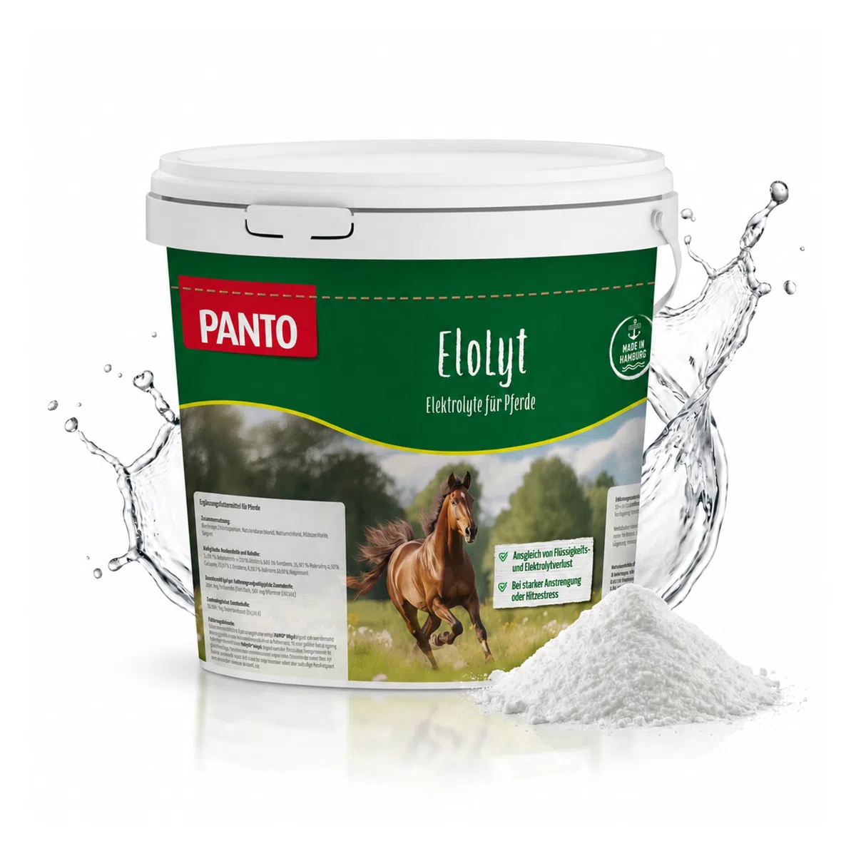 PANTO EloLyt – Wasserlöslicher Ausgleich bei Elektrolytverlust 5kg, Elektrolyt-Mineralstoffmix für Pferde bei Flüssigkeitsverlust, Wasserlösliches Pulver mit Vitaminen zur Regeneration