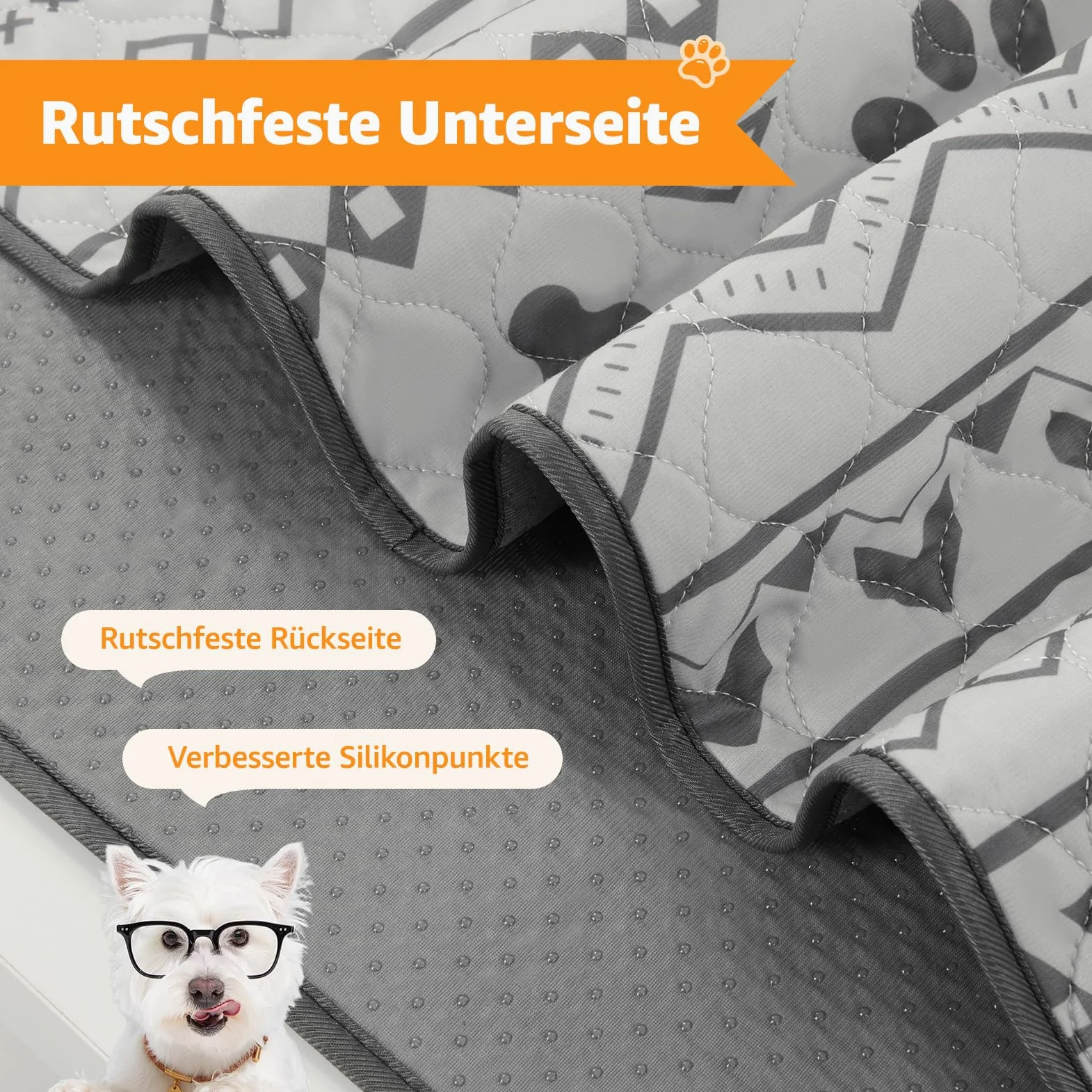 92x79cm Super saugfähige Welpen unterlagen, 2 stück waschbare Pipimatten für Hunde, wasserdichte Haustier Urinunterlagen für Welpen, alte oder inkontinente Hunde