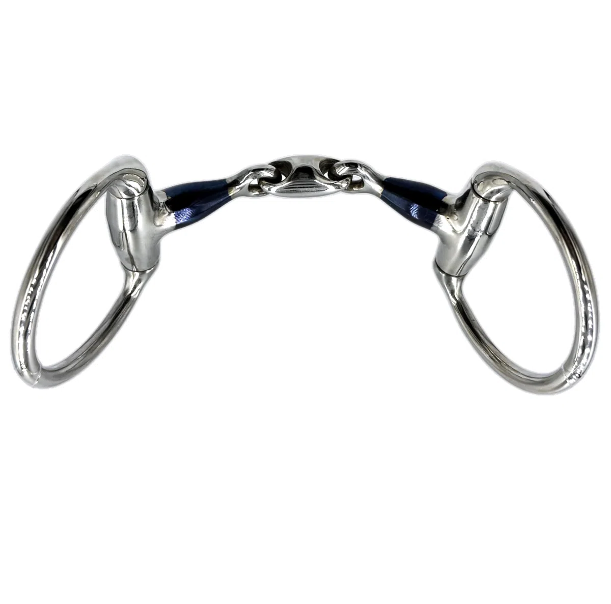 ES0283 Gebiss Sweet Iron Olivenkopfgebiss Olivenkopftrense Doppelt Gebrochen aus Edelstahl Ringdurchmesser 70 mm Gebissstärke 14 mm (12.5 cm)