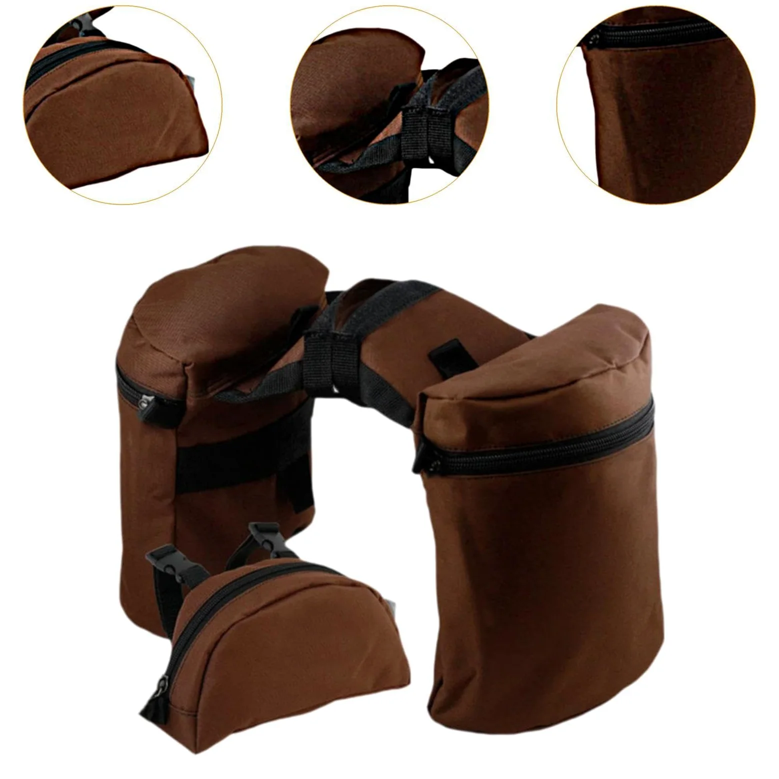 Fenteer Satteltasche für Pferde, Horntasche, Horntasche, Knauftasche, Kombi, leicht, Geschenk, Western-Design, tragbar, trendiges Sattelhorntaschen-Set