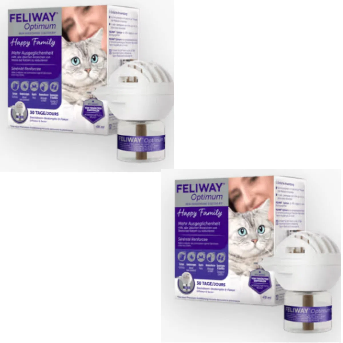 FELIWAY generisch Optimum Start-Set von Ceva - Doppelpack - 2 x Stecker & 2 x 48ml Flakon