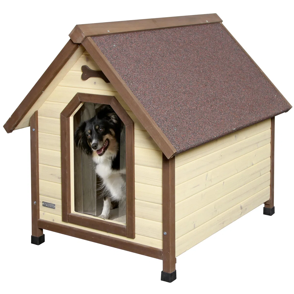 Kerbl Pet Hundehütte 4-Seasons, Hundehaus, 100x83x94cm, Holz, Kunststoff, Hunde, wetterfestes Dach, wärme- und kälteisoliert