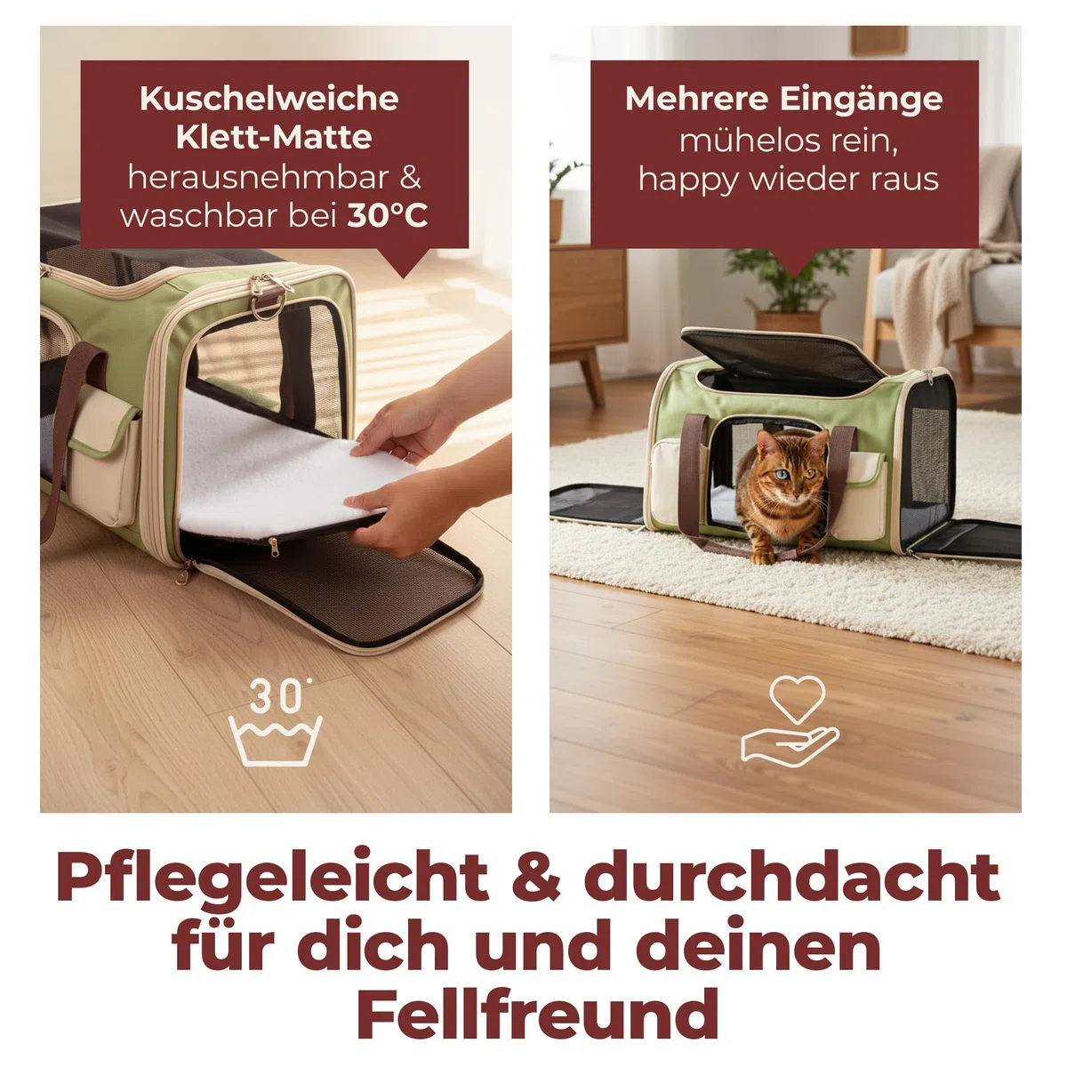 Katzentransportbox Hundetasche Kleiner Hund bis 10 kg [Faltbar] Transportbox Katze Hundebox Hundetragetasche Hundetransportbox Auto | Tragetasche aussuchen