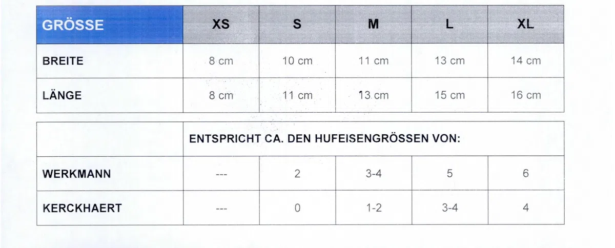 GK´s Hufschuh, Krankenschuh für das Pferd aus Österreich Bekannt aus dem TV aus speziellem Neopren, Einer rutschfesten Hartgummisohle und Einer Einlagesohle aus Naturkautschuk (XS)