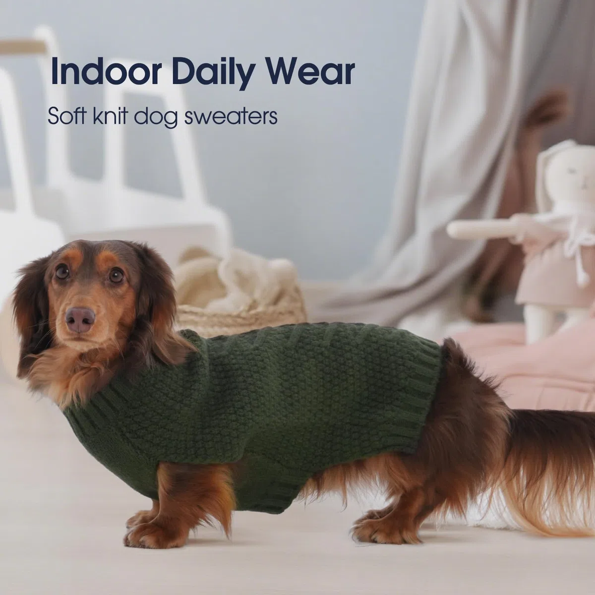 IECOii Big Dog Pullover,XXXXL Hunde Kleidung für große Hund,Kaltes Wetter Wintermantel für großeHunde,Warme Herbst Hunde Kleidung für Haustiere Strickkleidung,Doberman,Great Dane Pullover,Grün,4XL