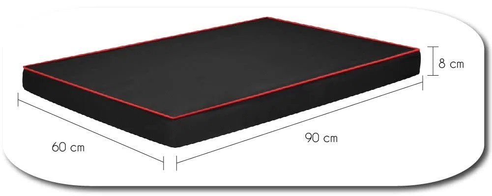 FORTISLINE Hundematte Hundebett OAHU Plus 2 Größen 4 Farben (XL - 120x80x8cm, Orange)