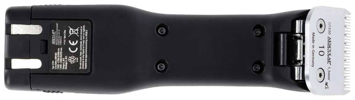 KERBL Aesculap Akkuschermaschine Durati – inkl. 1 Akku und Scherkopf (Weiß/Schwarz, Bürstenloser EC-Motor, Akkukapazität 2850 mAh, Gewicht 380 g) GT434-WS