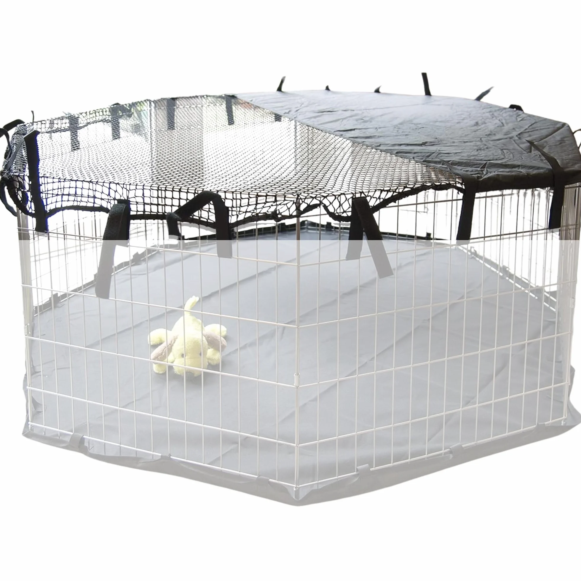 SpeedwellStar - Haustier Stift Abdeckung Sonne Schatten Spielen Hund Käfig Groß Abdeckung 8 Seite Sonnenschutz für Licht Haustiergehege Hundekäfig Universal. Käfig Nicht im Lieferumfang