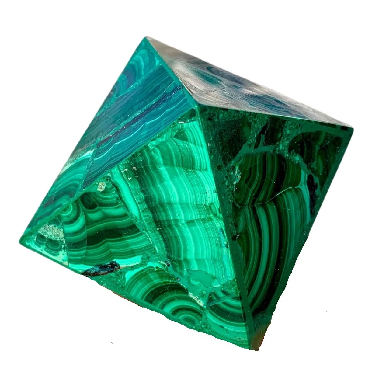 1pc 5-6cm Malachit Pyramide Kristall Quarz Edelstein Geschenk Wahrsagerei