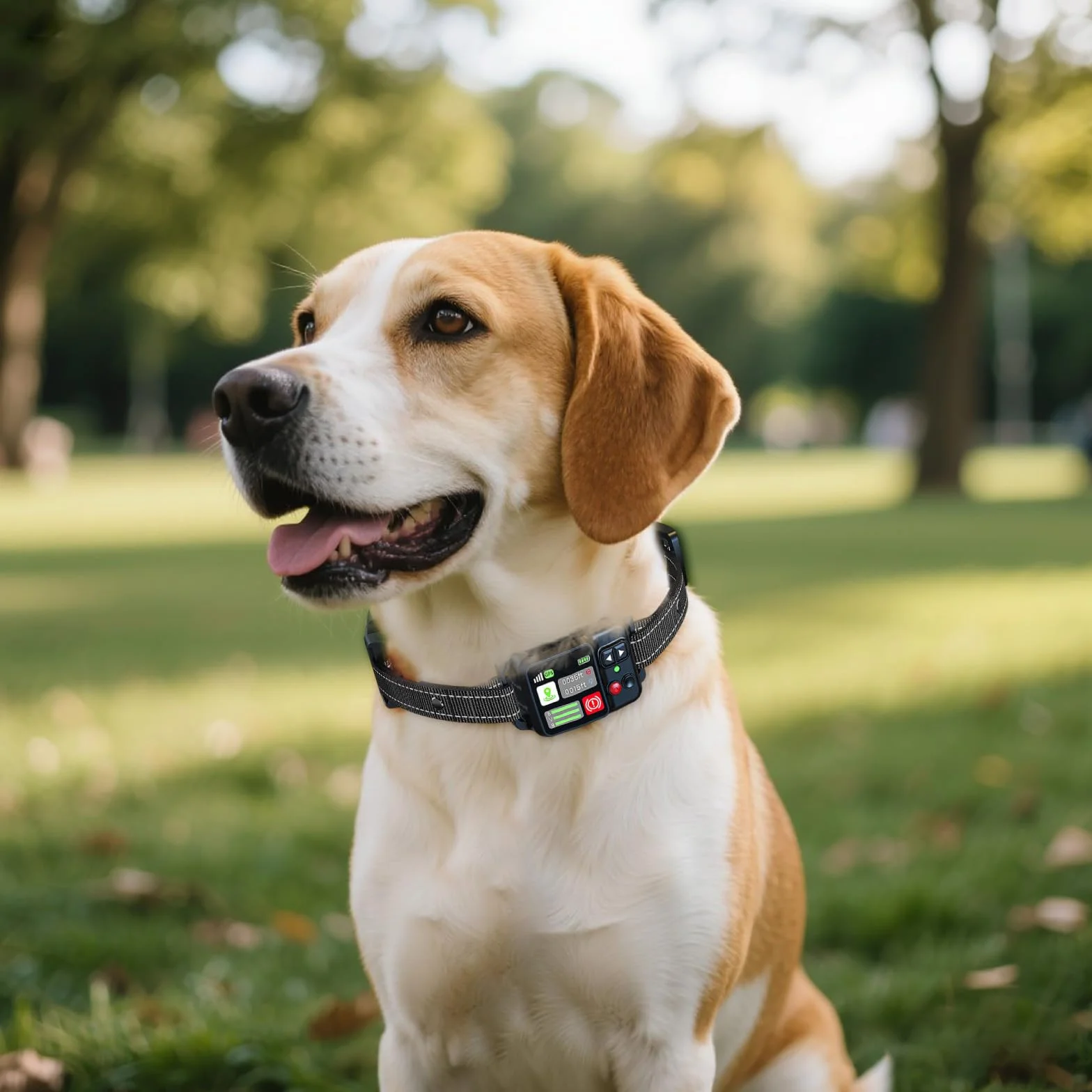 Kabelloses Hundezaunsystem mit GPS-Halsband kreisförmiger Grenze für sicheren Außenbereich bis 2000 Meter Reichweite