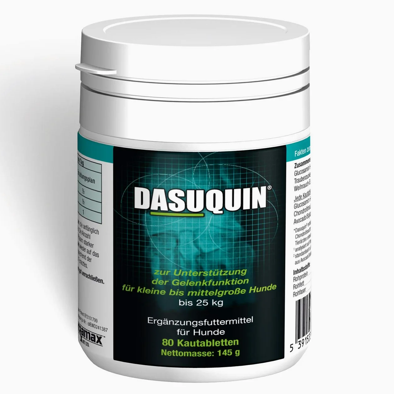 Dasuquin Gr. S/M 80 Kautabletten | Ergänzungsfuttermittel für Hunde | Mit Glucosamin & Chondroitinsulfat