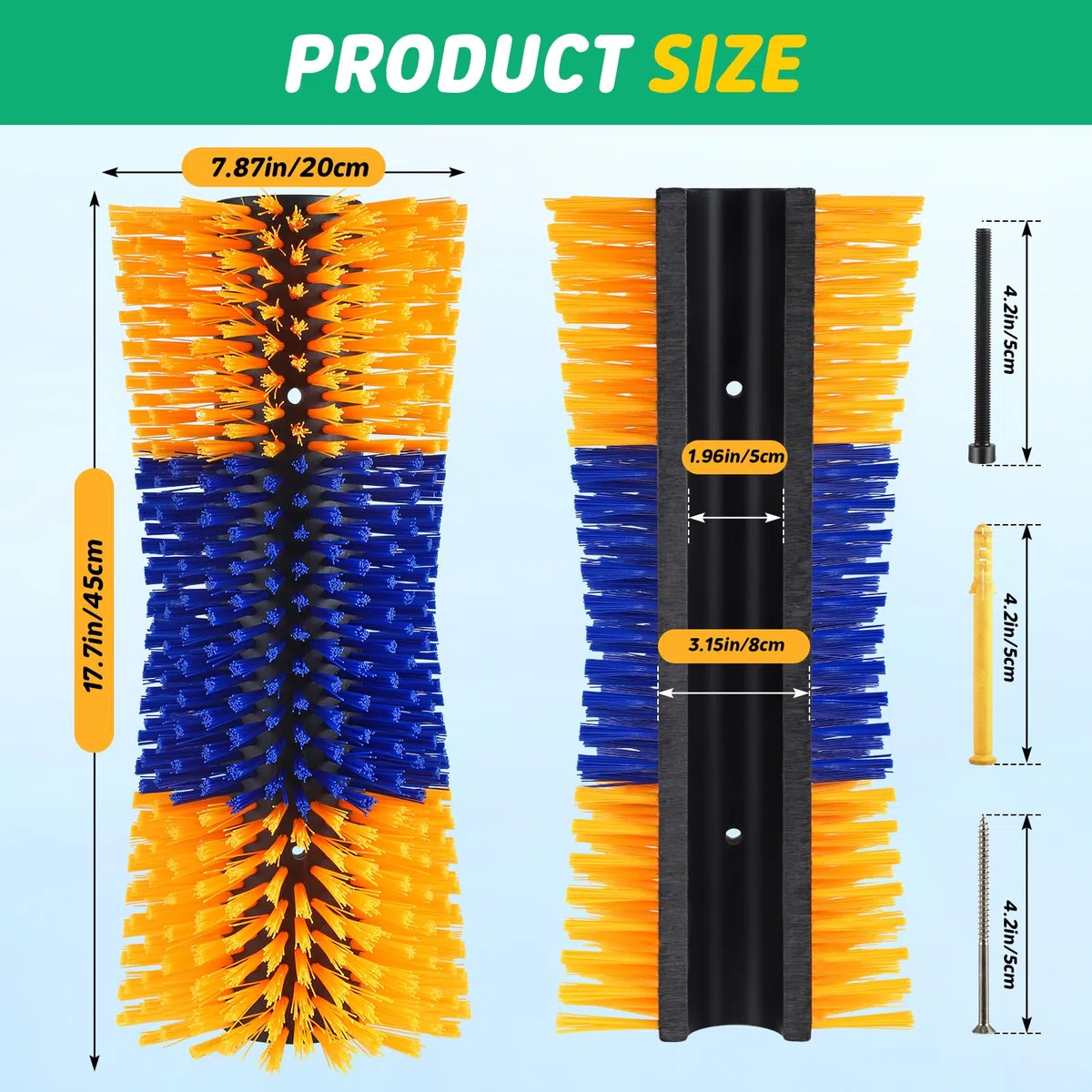 2Pcs Kratzbürste für Pferd Kuh, Universal Vieh Kratzbürste, Verbessertes geschwungenes Design Geeignet für die Körperform von Rindern und Pferden, Kratzbürste Nylon Kratzmatte für Schaf Pferd Kuh
