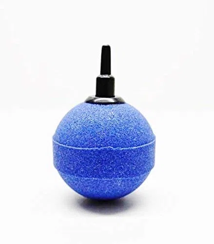 AquaOne Aquarium Luftausströmer Kugel Größe 5cm blau Sauerstoffstein Sprudler 10 STK Luftschlauch Sauerstoffstein