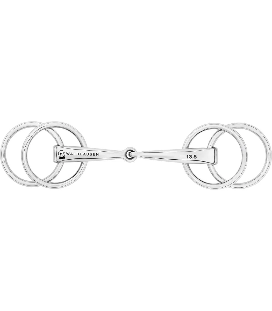 WALDHAUSEN Fahrgebiss mit 4 Ringen, EST R:5cm, S:16mm, B:12,5cm