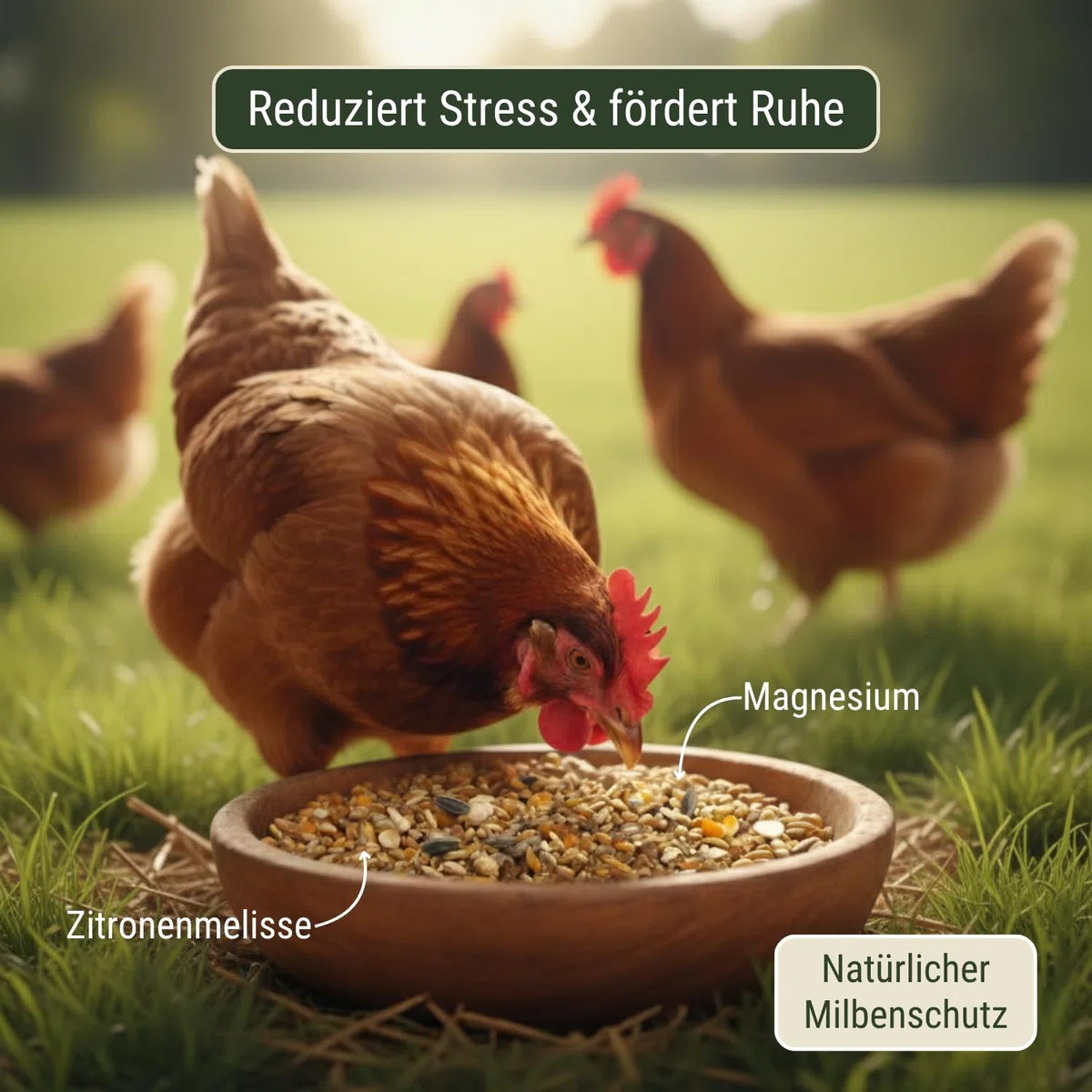 Leimüller Anti-Stress Hühnerfutter gegen Milben 25kg Hühner Legehennen Eier | Mit Zitronenmelisse & Magnesium, reduziert Aggressivität, Körnerfutter, 100% gentechnikfrei
