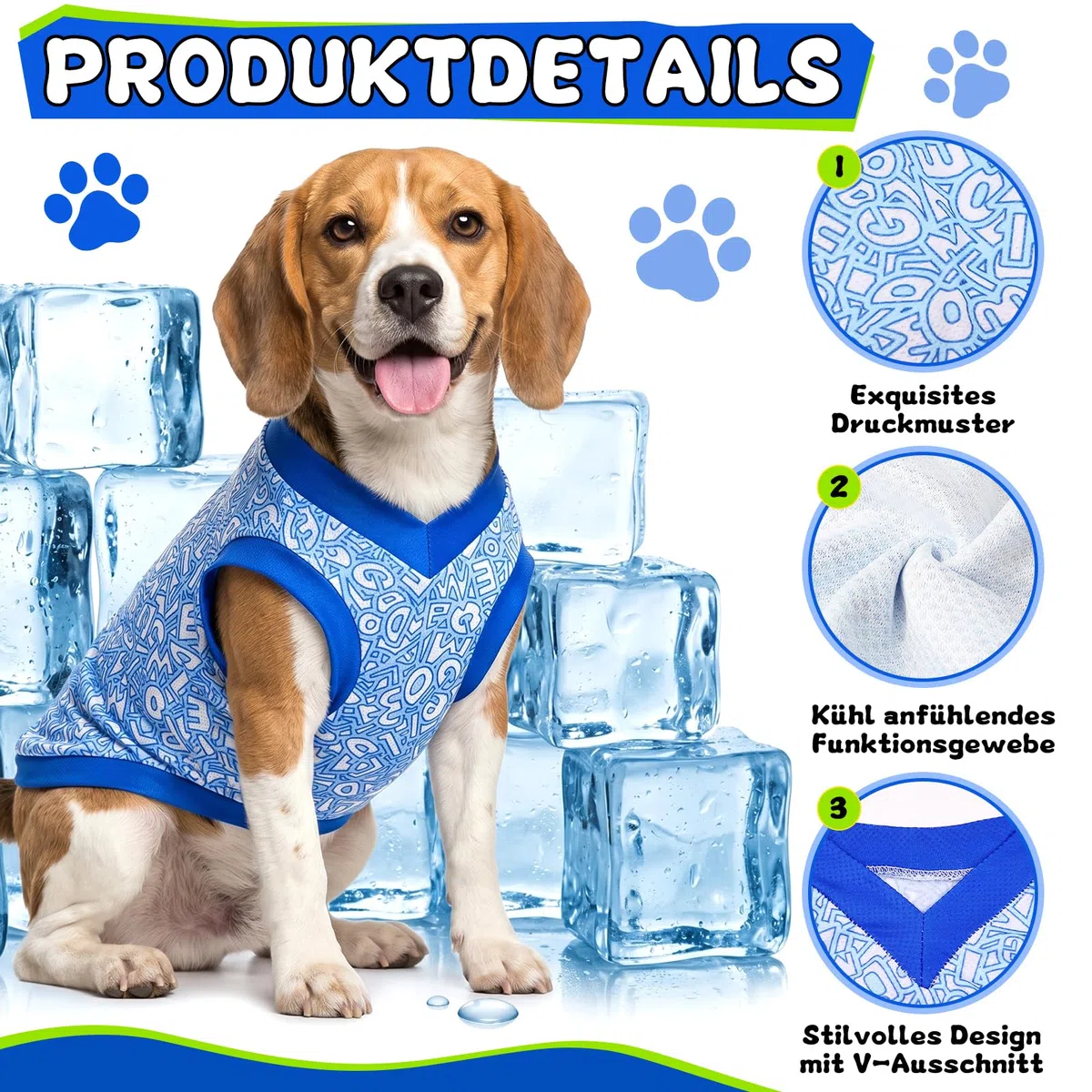 Kühlweste für Hunde, Atmungsaktiv Hundekühlweste Sommer, Soft Kühlmantel für Hunde,Cool und Bequem Hundeshirt, Leichte Hundemantel für Kleine Mittelgroße,für Spaziergang Outdoor