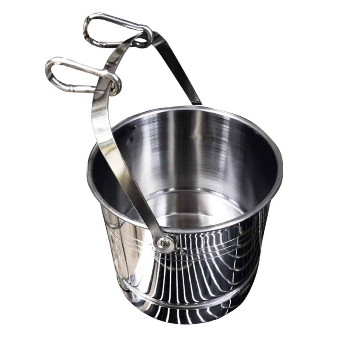 Trinkbrunnen für Haustiere, Wassernapf für Hunde, Hunde-Outdoor-Trinknapf, Wassernapf für Haustiere, Trinkeimer aus Edelstahl, hängender Hundekäfig, Fassungsvermögen 1,7 l/3,5 l, geeignet für mittelgr