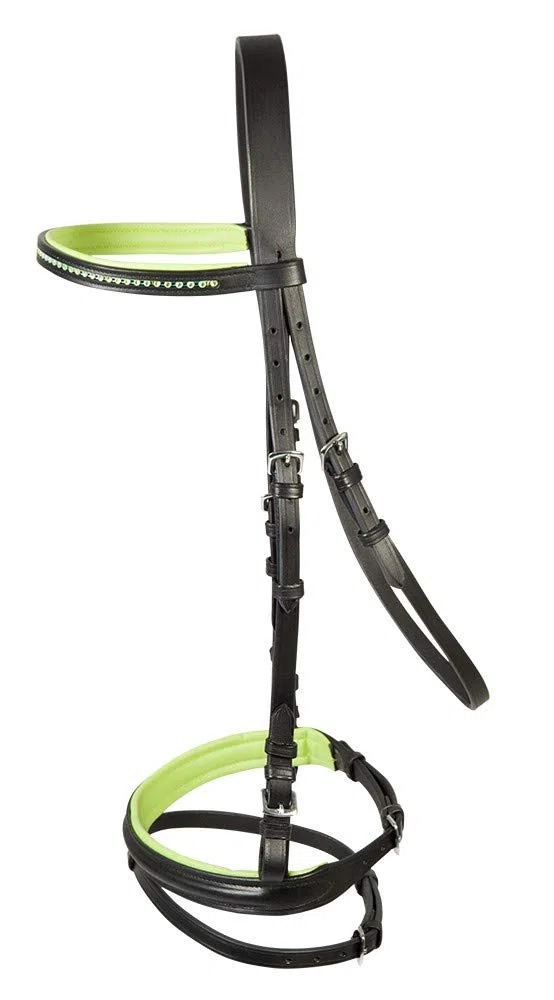 PFIFF Unisex 744252 Trensenzaum Staines, Schwarz / Grün, MS