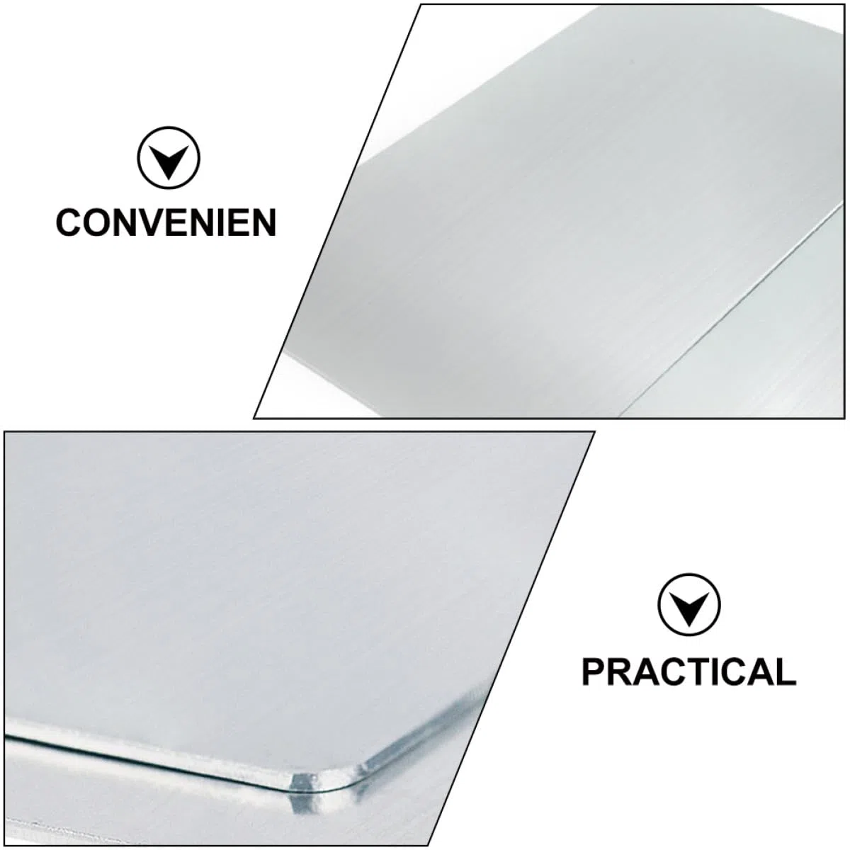 INOOMP Kühlmatte für Haustiere aus Aluminium 50x30cm Wärmeableitende Sommer Kühlplatte für Kaninchen Hunde Hamster Glatte Oberfläche Bissfest Schnell Kühlend