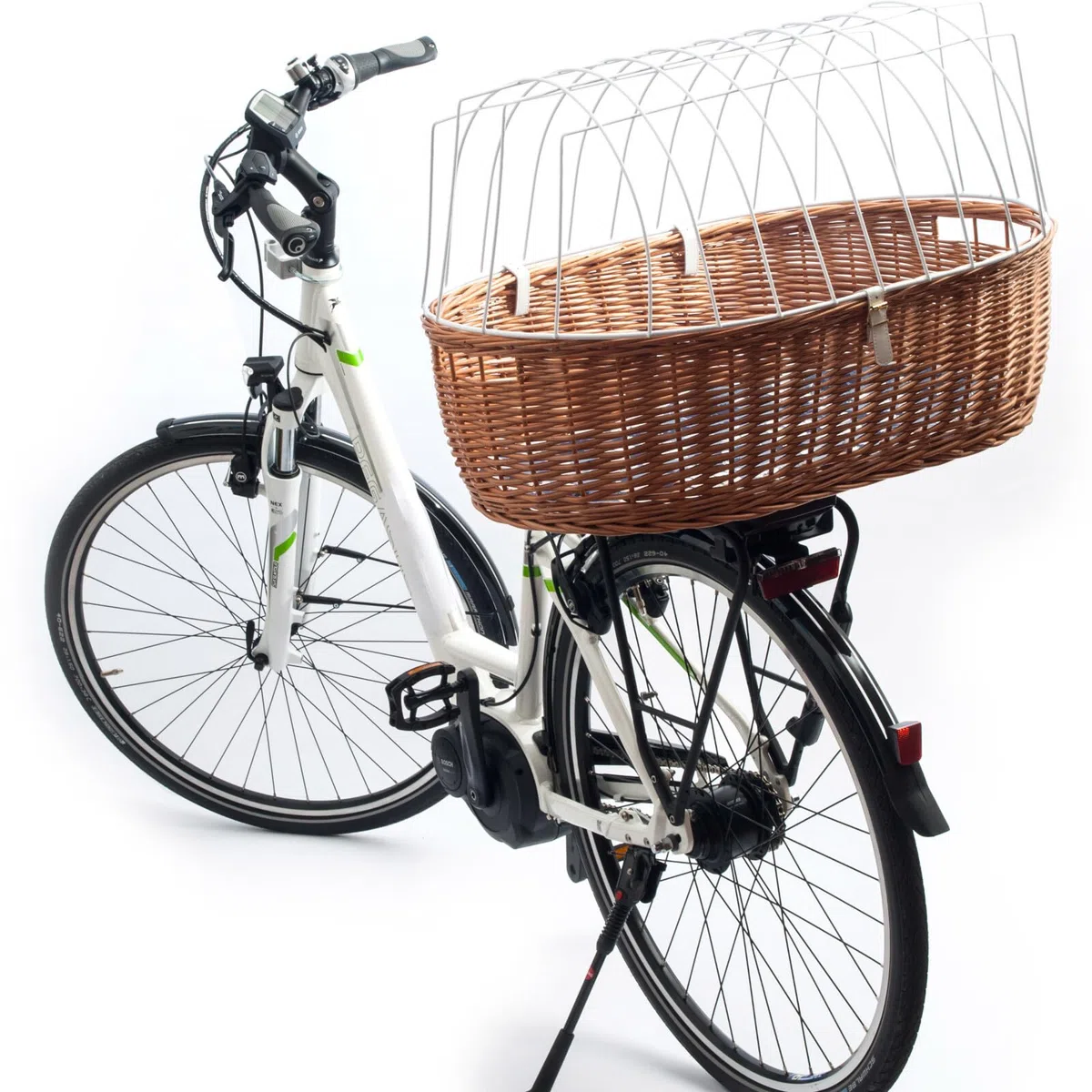 Aumüller Fahrrad-Transportkorb für Hunde, L: 72 cm + Schutzhaube - Gepäckträgermontage