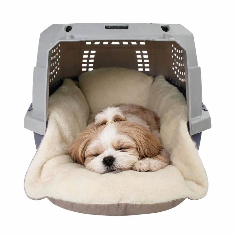 Helen's Pet Bed Flauschige Winter-Hundematte für Hundeboxen, Größe Small (Etikett: M JP Size) – Weiches Waschbares Hundekissen für Transportboxen & Drahtkäfige, Passgenau | Gemütlich von jeder Seite. Warmes Kunstfell. Sicherer Komfort