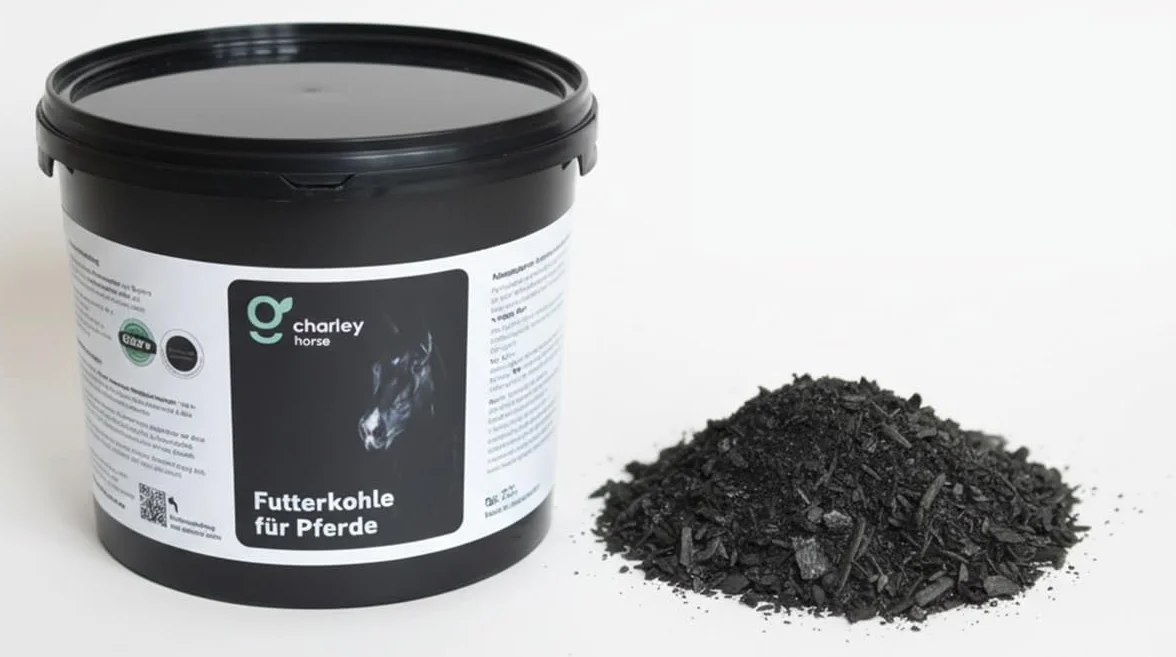 Futterkohle für Pferde - 5L Eimer Premium Futterkohle für eine gesunde Verdauung, zur Vorbeugung und als natürliche Sofort-Hilfe bei Koliken und Kotwasser