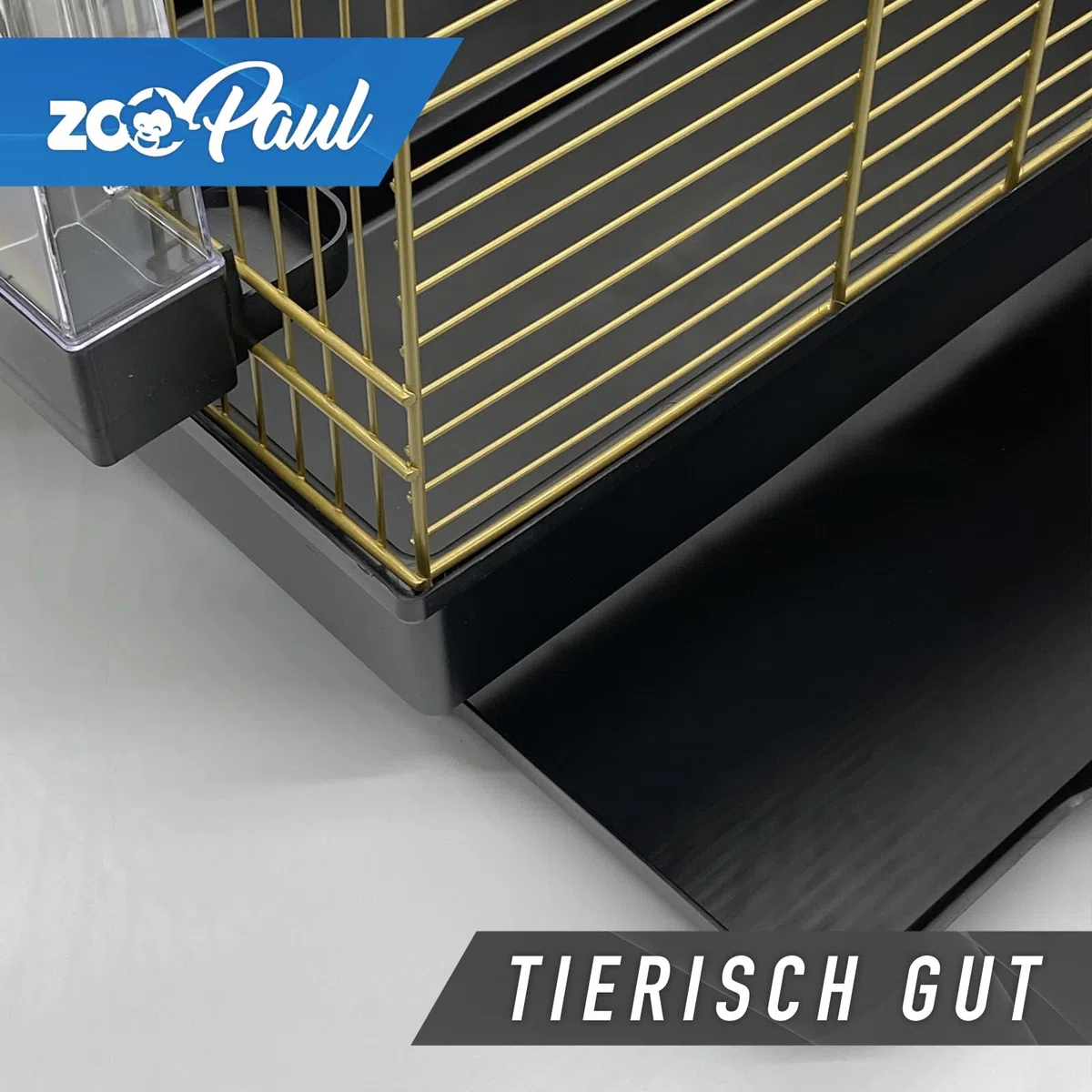 Premium Vogelkäfig Käfig Emma 72x54x38 cm Gold schwarz Vogelhaus Kanarien Wellensittiche Exoten
