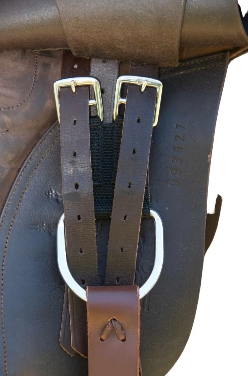 AMKA Sattelgurt Converter aus Nylon Adapter für Sattelgurte 1 Paar 2-Buckle Saddle Girth Converter (Cinch) von Englisch auf Western