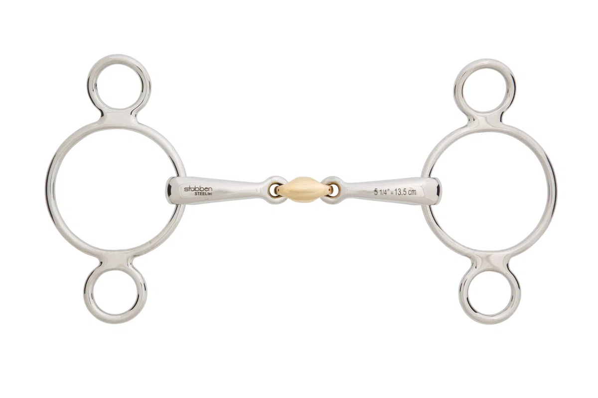 Stübben Gebiss 2480 3-Ring Trense Sweet Kupfer Mittelstück