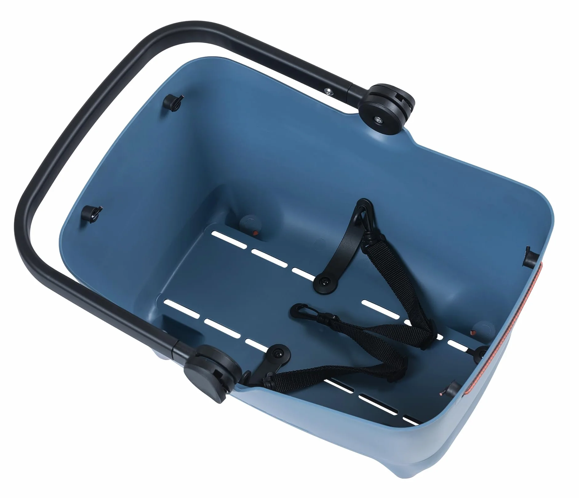 Basil Buddy MIK Hundefahrradkorb - 32L, Blau, Robust, Inkl. abschließbarem MIK-System und MIK Carrier-Platte, Perfekt für den sicheren Transport von Hunden
