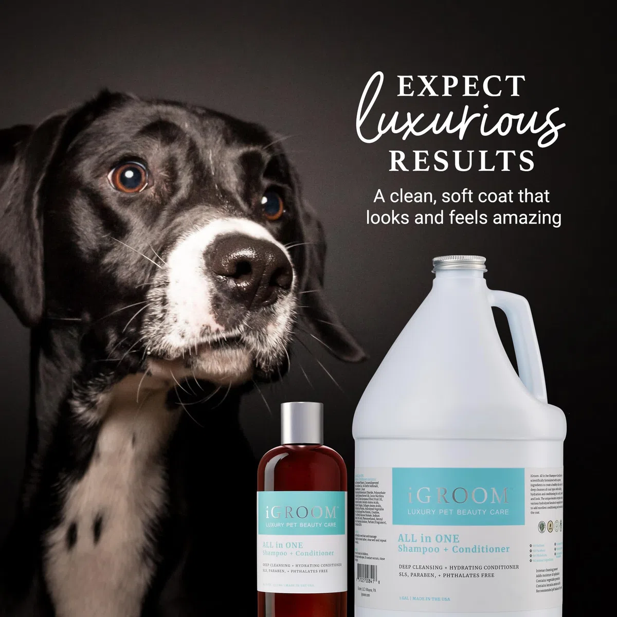 iGroom All In One Shampoo & Conditioner - Deep Cleansing & Hydrating, 475ml