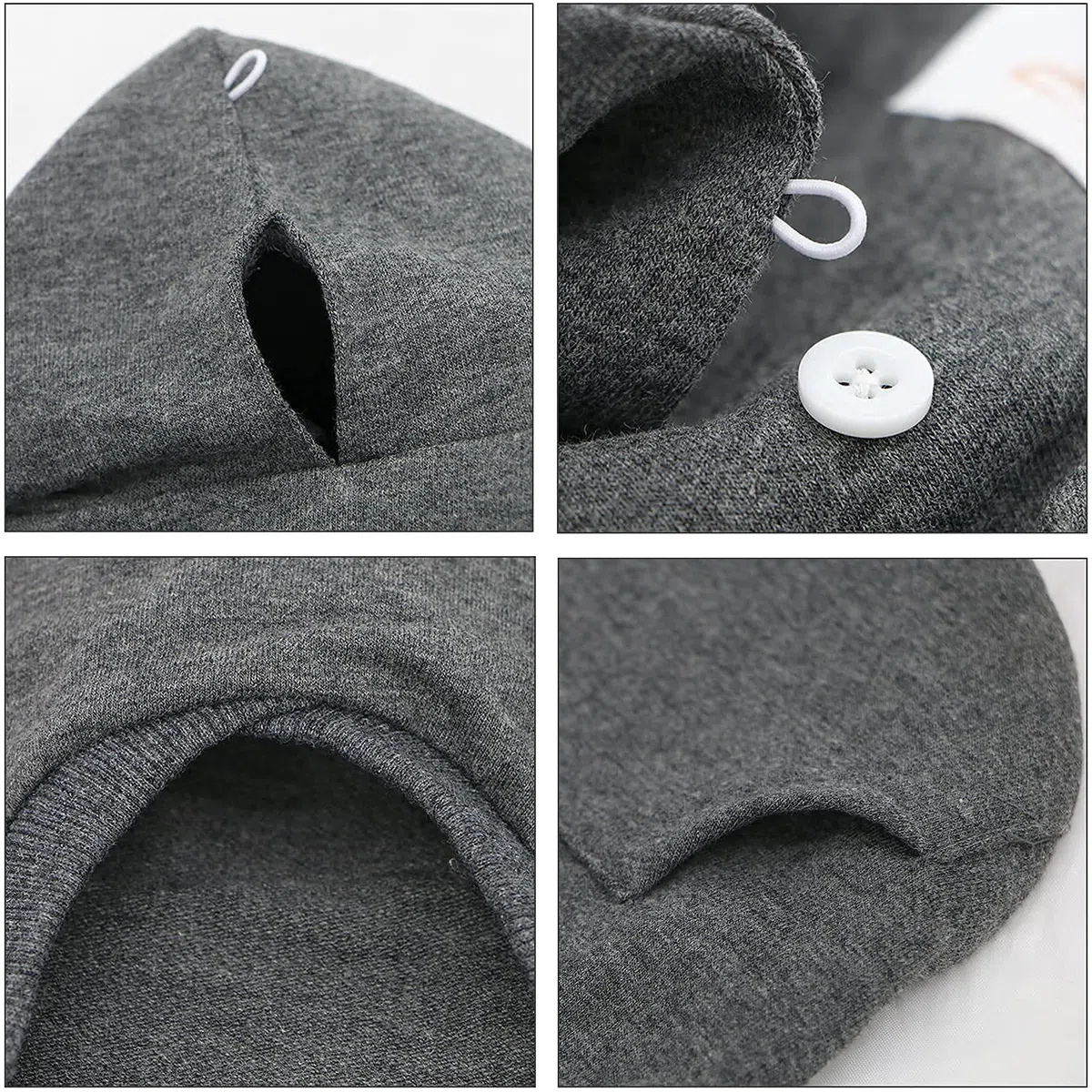 LOPHIPETS Hunde-Kapuzenpullover aus Baumwolle für kleine Hunde, Chihuahua, Welpenkleidung, kaltes Wetter, Anthrazit/Größe XXS