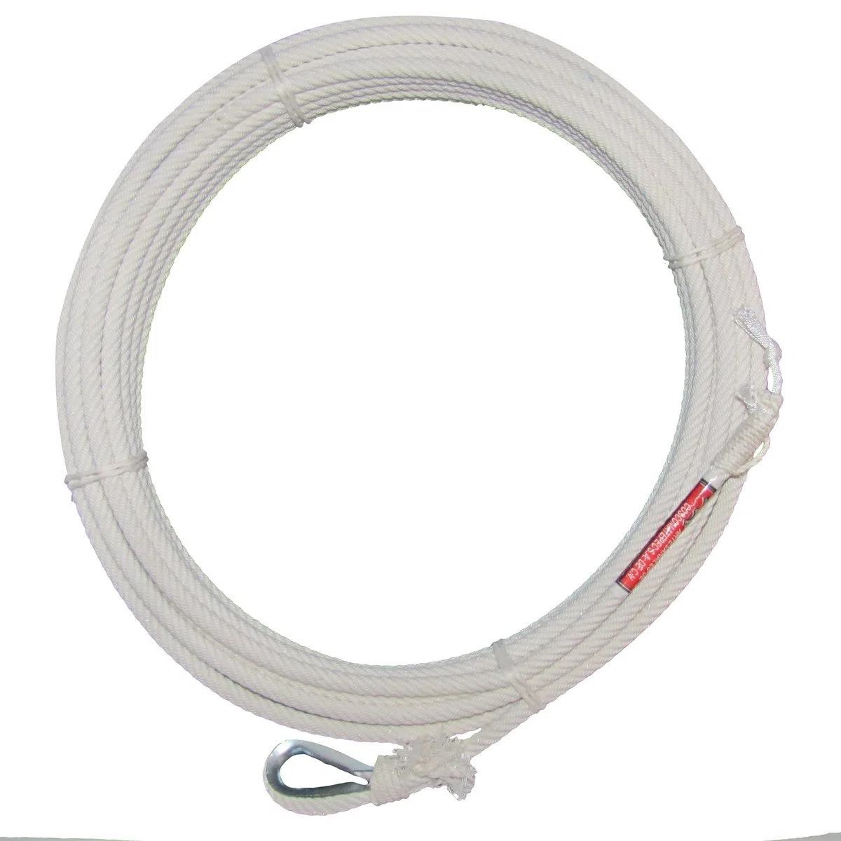 Rodeo-REIT-Lariat, Baumwolle-Nylon, 18,5 m, Weiß, Lasso, für Rodeo-Wettbewerbe, Seilübungen, täglichen Gebrauch