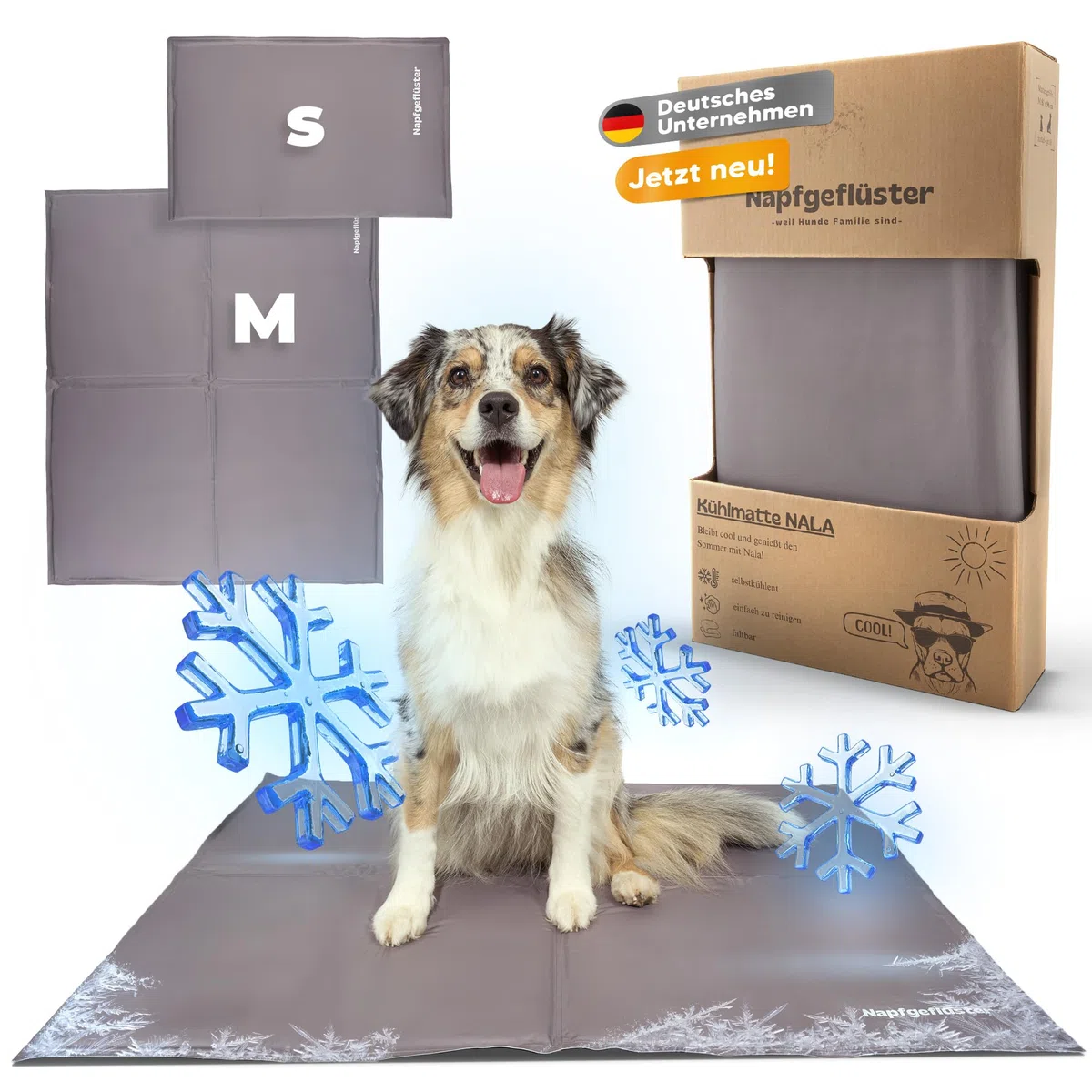 NALA Kühlmatte für Hunde Selbst Kühlende Hundematte Sommer Kühlkissen hundematte für Zuhause Unterwegs oder im Auto Größe (S)