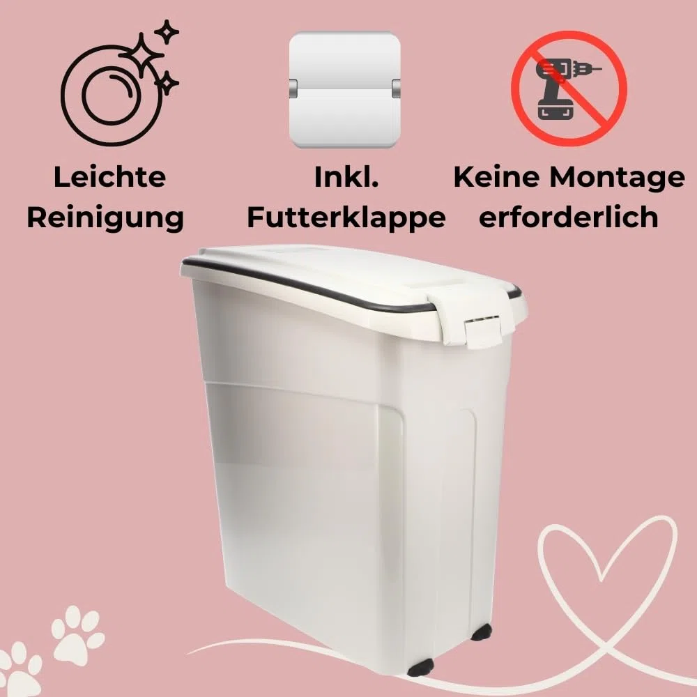 GarPet Futtertonne Luftdicht mit Deckel Futtertonne Pferd Hund Hundefutter Aufbewahrung Hundefutter Box Trockenfutter Aufbewahrung Futterbox Hund 54 L