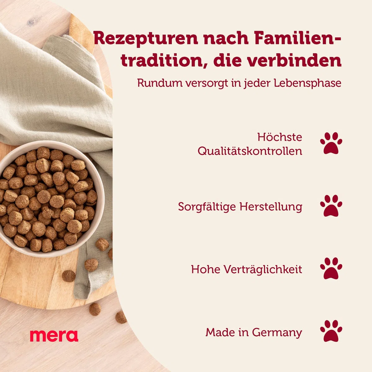 mera Essential Geflügel Hundefutter für ausgewachsene normal aktive Hunde, Trockenfutter 12,5kg