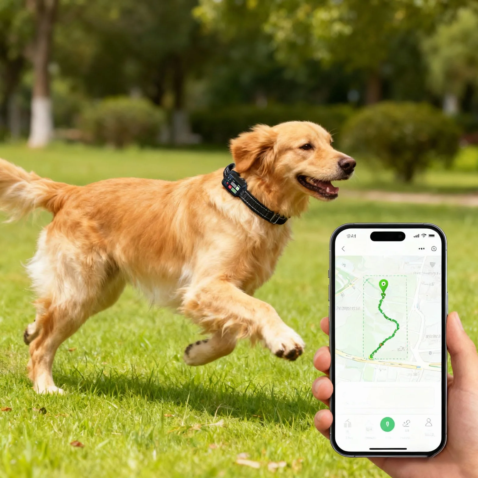 Kabelloses Hundezaunsystem mit GPS-Halsband kreisförmiger Grenze für sicheren Außenbereich bis 2000 Meter Reichweite
