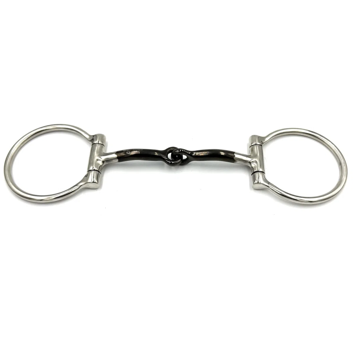 ES0258 JW Gebiss Westerngebiss D-Ring D-Trense Einfach Gebrochen mit Sweet Iron Süßeisen aus Edelstahl Gebissstärke 10 mm (13.5 cm)