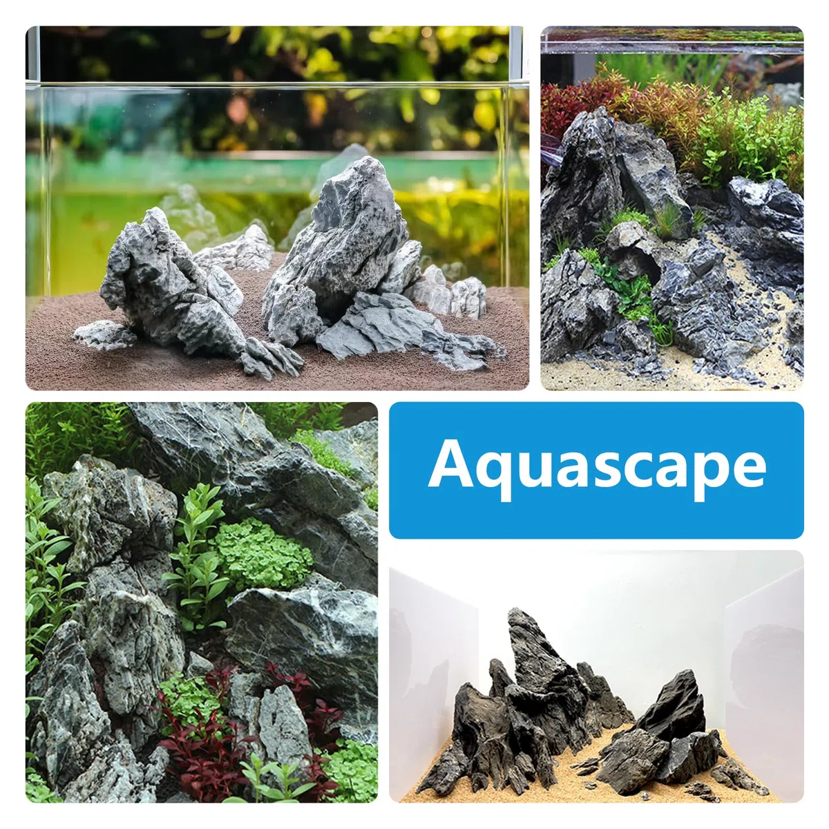 Natürlicher Seiryu Rock Drachenstein 5kg – Aquarium Steine für Aquascaping, Aquariengestaltung, Terrarium & Vivarium, 7–15 cm
