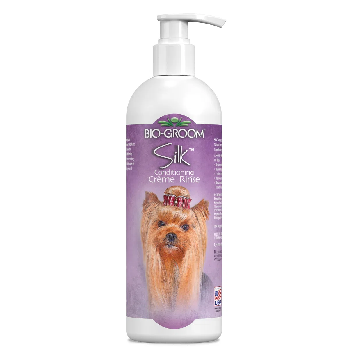 Bio-Groom Silk Creme Rinse Hundespülung - Feuchtigkeitsspendende Pflegespülung - Hundezubehör für empfindliche Haut - Konzentrat 1:4 - Verdünnt 4.7 L - 946 ml