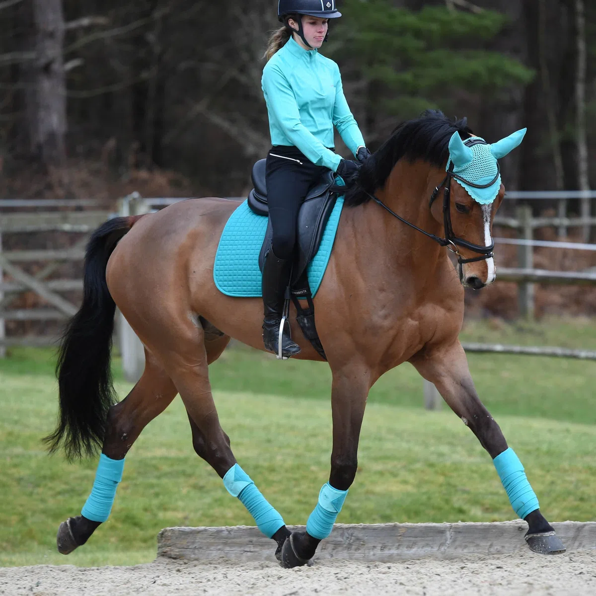 Weatherbeeta Prime Dressage Saddle Pad Pony Turquoise