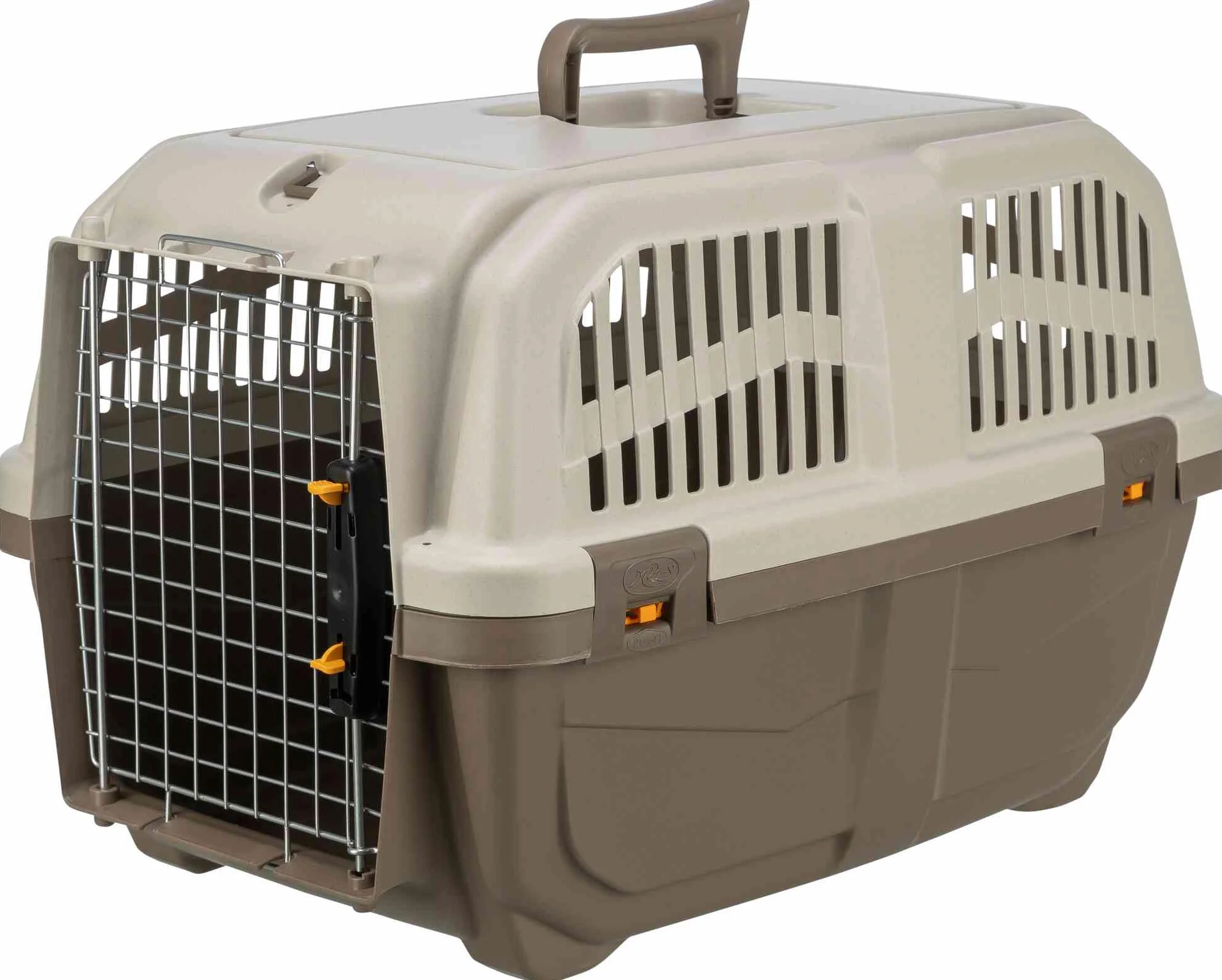 TRIXIE Transportbox Skudo – S: 40 × 39 × 60 cm, IATA-konforme Transportbox für Hunde & Katzen ideal für Reisen mit Auto oder Flugzeug, robuste Reisebox aus Kunststoff mit Schnappverschlüssen – 39741