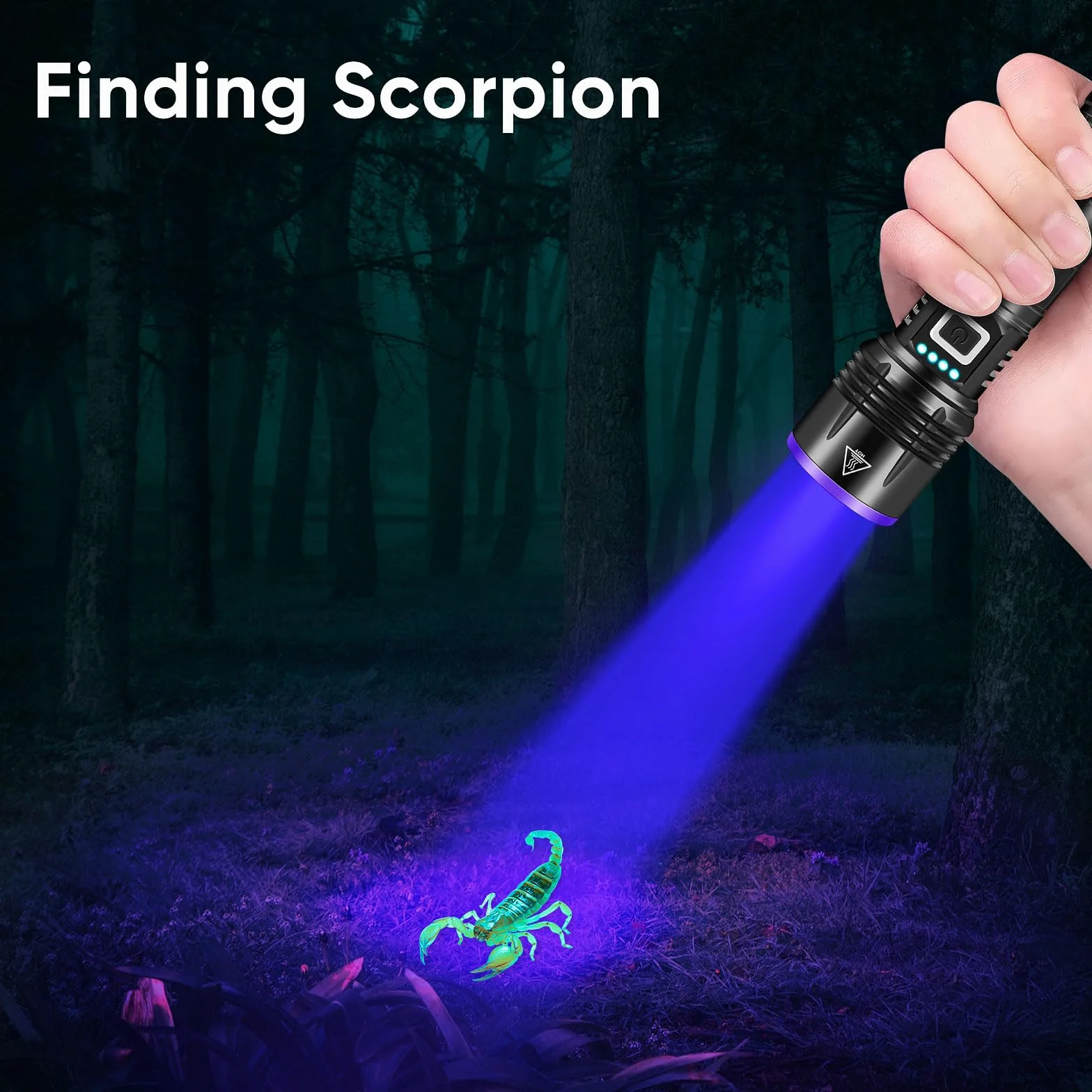 UV Taschenlampe 20W, 5000mAh Hochleistungs-365nm-UV-Licht, LED USB wiederaufladbare Schwarzlicht-Taschenlampe,uv lampe für bernstein,epoxidharz,Erkennung von Haustierurin,Mineralien,Reisen,Bettwanzen
