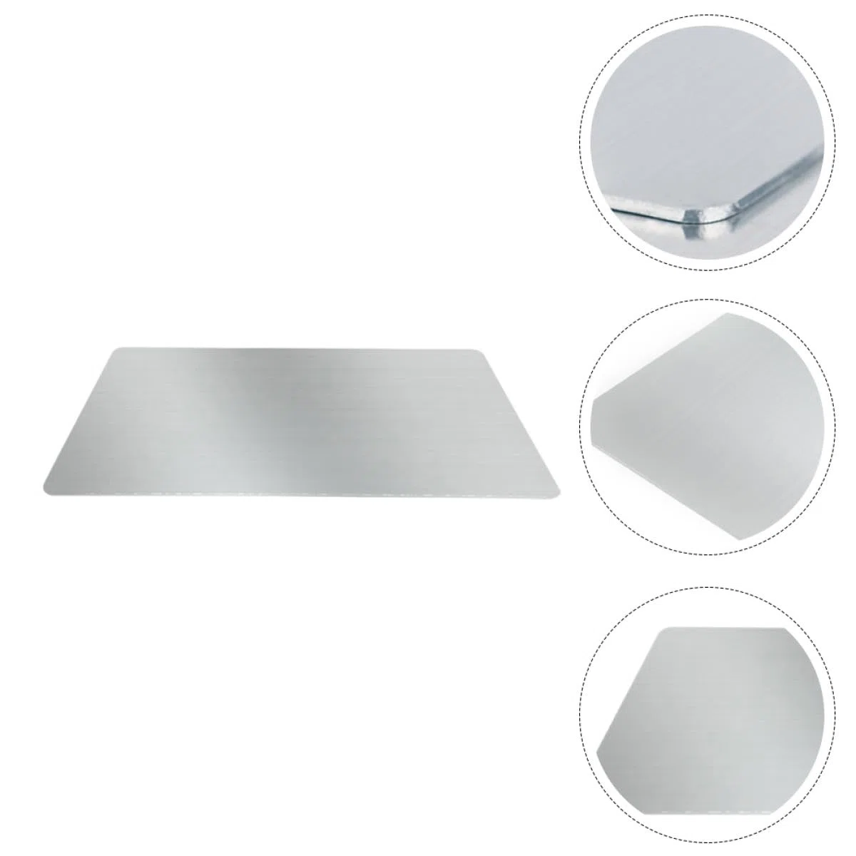 INOOMP Kühlmatte für Haustiere aus Aluminium 50x30cm Wärmeableitende Sommer Kühlplatte für Kaninchen Hunde Hamster Glatte Oberfläche Bissfest Schnell Kühlend