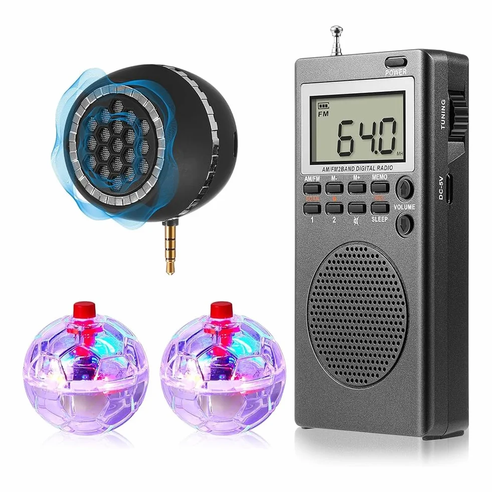Spirit Box Equipment Kit mit 2 LED-Katzenbällen, 1 Spirit Box Lautsprecher. Paranormales Ausstattungsset für Zuhause, Büro und Outdoor.