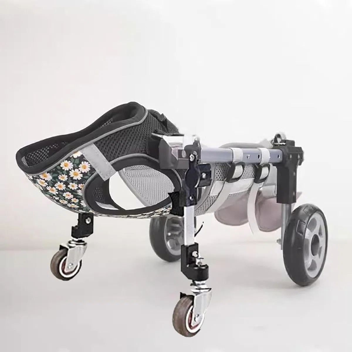 Verstellbarer 4-Rad-Hunderollstuhl Für Vorder- Und Hinterbeine – Leichte Mobilitätshilfe Für Verletzte, Behinderte Oder Ältere Hunde – Passend Für Kleine Bis Große Rassen(4wheel,L)