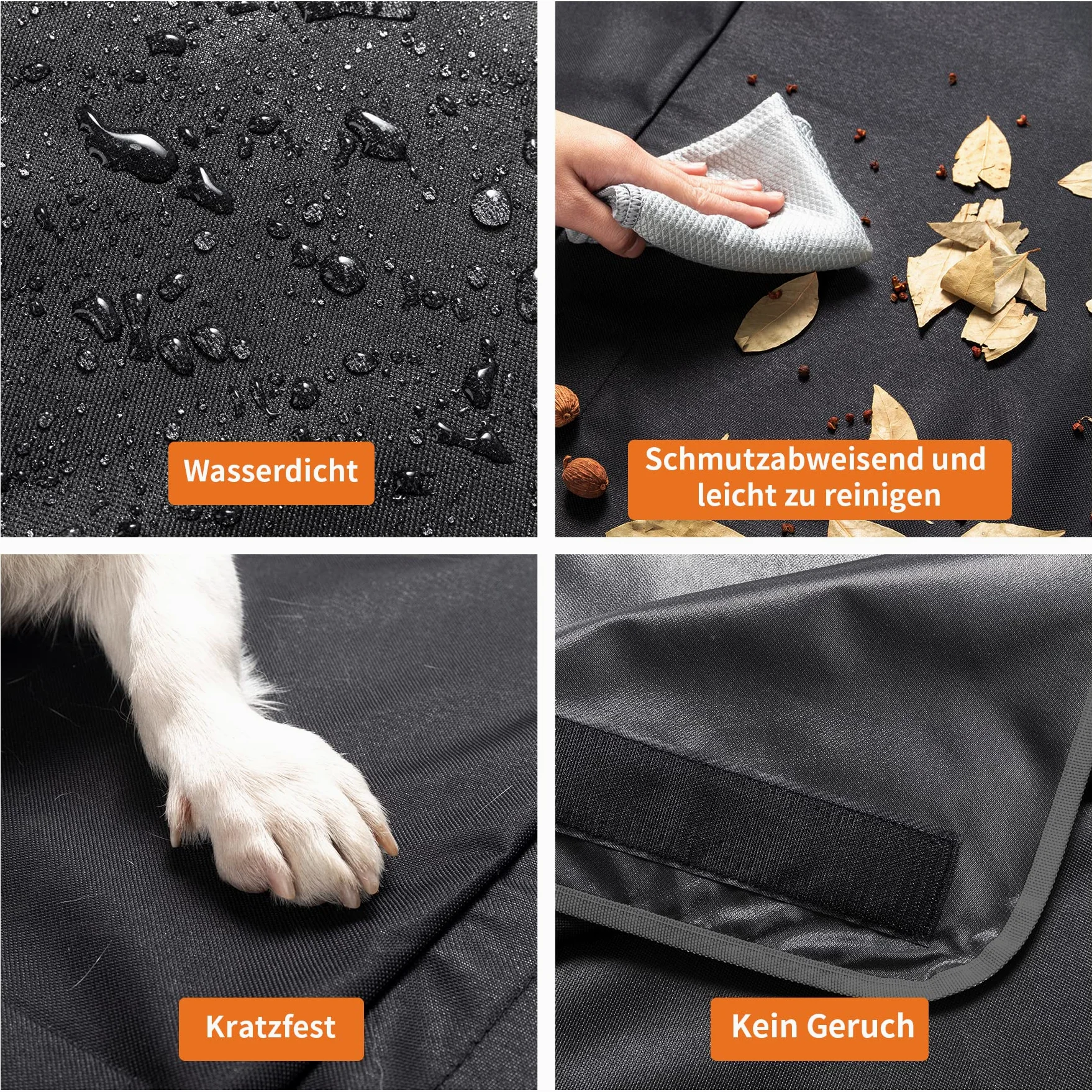 Kofferraumschutz Hund mit Seitenschutz & Stoßstangenschutz – Wasserdicht, reißfest & pflegeleicht, universale Kofferraum-Schutzmatte für Hunde, passend für SUV, Kombi & Kleinwagen – schwarze Kante